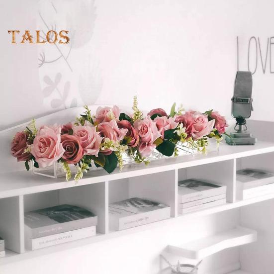 Держатель для цветов Прямоугольная декоративная экологически чистая полезная акриловая коробка Держатель для цветов Декор стола