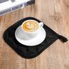 2 Pcs Cotton Pot Holders, Black, 6.69 x 6.69 Inch Square, Machine Washable