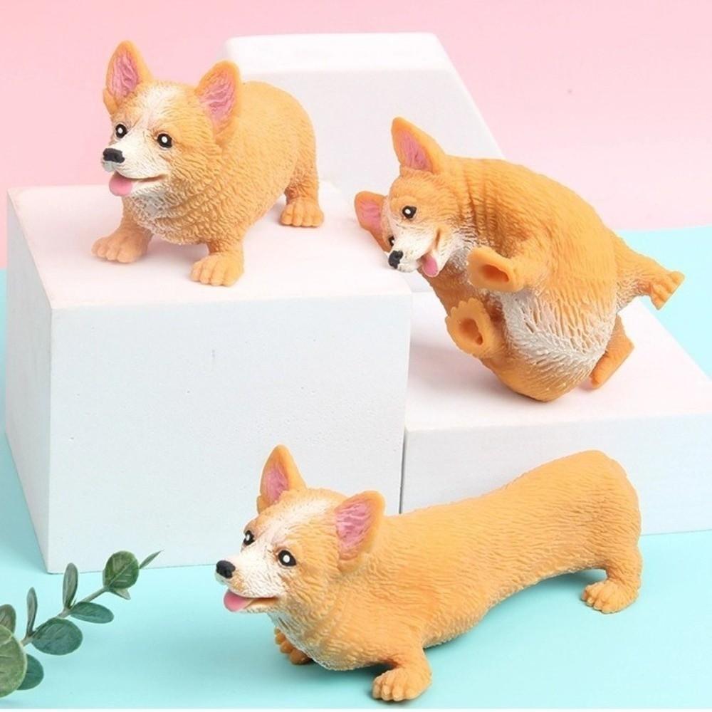 Slow Rebound Squeeze Toys Stress Relieve Corgi Dog Modeling Cute Pulling Toys Gift