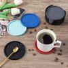 6Pcs Silicone Coasters Insulated Anti-Scald Heat-Resistant Odor-free Drink Coasters Home Bar Kitchen Decor