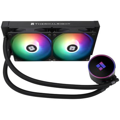 Thermalright Frozen Magic 240 Black ARGB V2 Жидкостное охлаждение CPU 240-мм радиатор с двумя 120-мм PWM ARGB вентиляторами для настольного ПК, Система водяного охлаждения CPU, Охладитель, Размер, Вентиляторы,