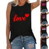 Женская модная повседневная майка без рукавов с классическим принтом ко Дню святого Валентина, классическая футболка унисекс