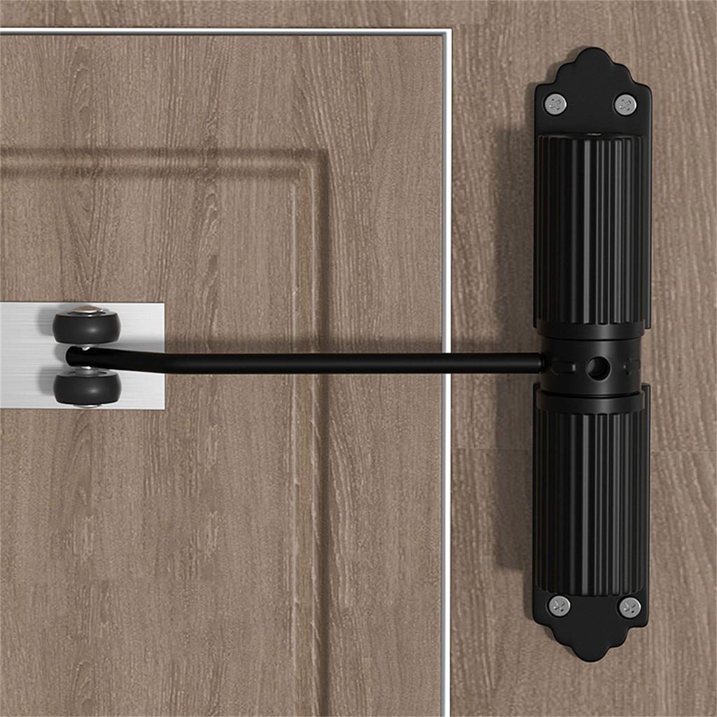 Automatic Door Closure Adjustable Strength Door Mechanism Smooth & Quiet Closing Metal Perfect for Home & Business Use