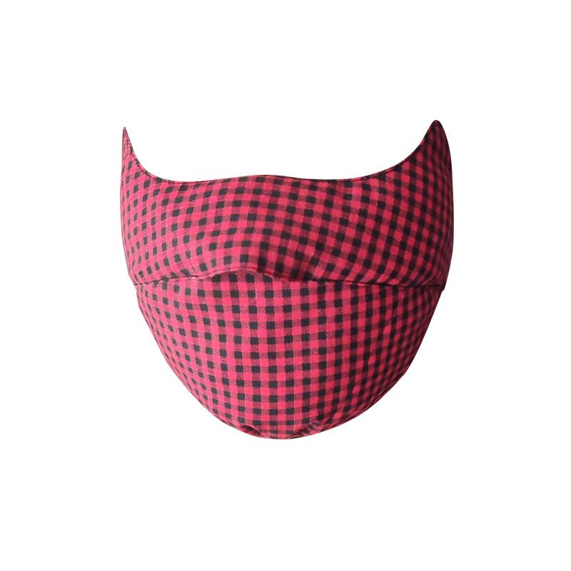 3D Клетчатая хлопковая маска от солнца с защитой глаз - Стирка и воздухопроницаемость для женщин