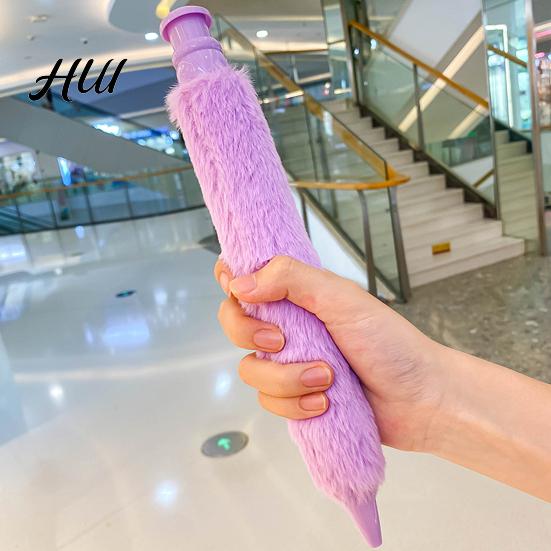 Novel Stylus Pen Giant Plush Click Pens Fluffy Press Ballpoint Fun Party Mechanism Favor Novelty Writing Tools for School Journaling Gifts Soft Animal