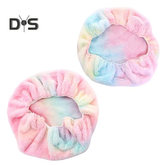 Мягкий плюшевый чехол для унитаза, набор с эластичными краями радужного цвета, легко подгоняемый чехол для унитаза, декор для ванной комнаты