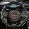 Кожаный чехол на руль автомобиля из микрофибры для Fiat Panda 2013 2015 2017 2022 Автоаксессуары