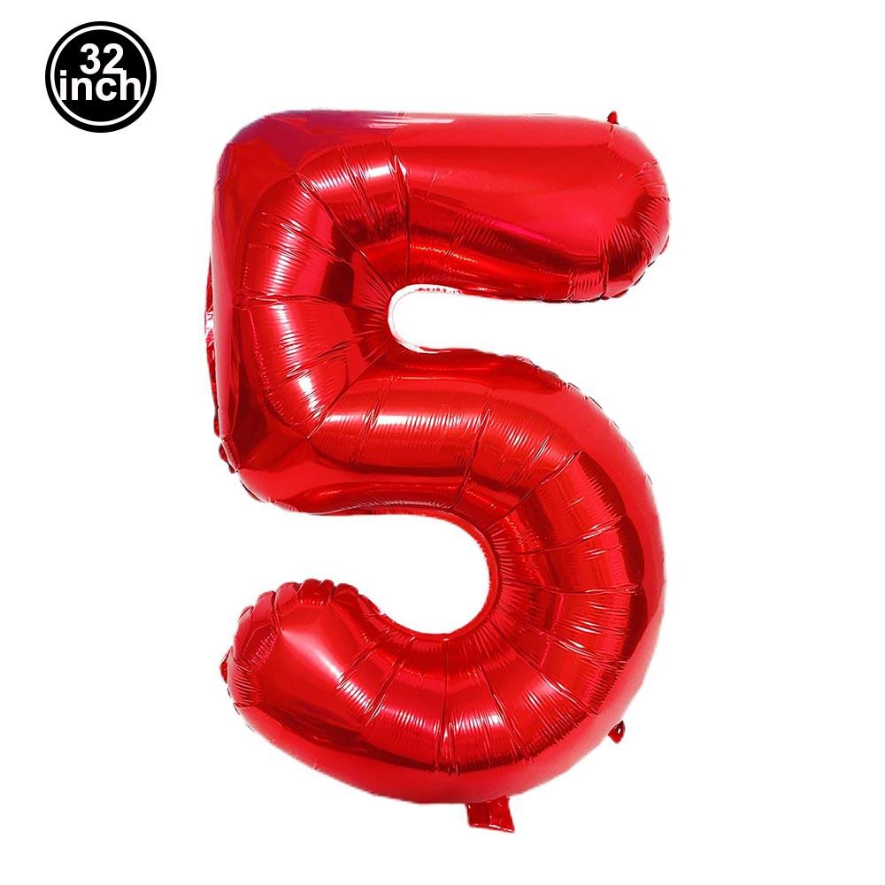Multi Color Large Numbers 7 Balloon 32Inch 1 2 3 4 5 6 7 8 9 Birthday Ball Red Digit Bachelorette Balloons Figure Golob Balloons
