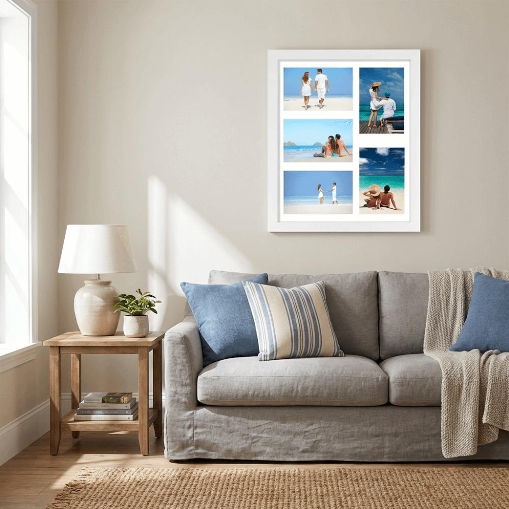Handmade Wooden Picture Frame Multi-functional Collage Frame Multi-Photo Display