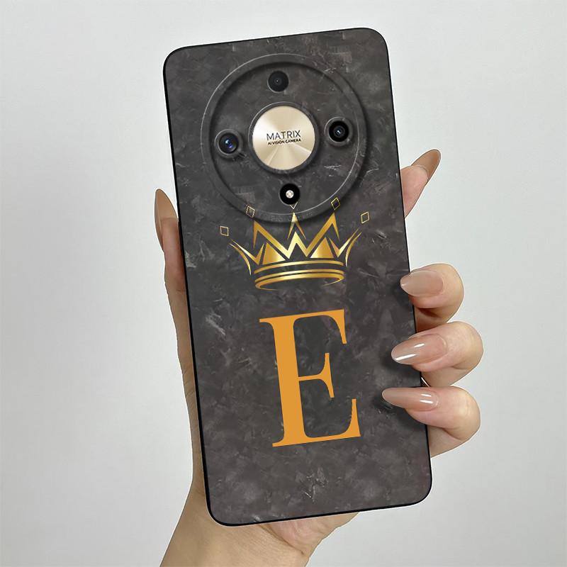 Чехол для Honor X9b Honor X9A Honor Magic 6 Lite Magic 5 Lite Чехол для телефона Королевские Буквы Полностью Матовый Противоударный Мягкий Защитный Чехол