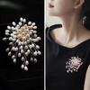Zinc Alloy Brooch Pin Irregular Shape Imitation Pearls Lapel Badge Brooch Versatile Accessory