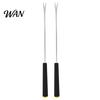 Food-grade Stainless Steel Fork 2Pcs Retractable BBQ with V-Shaped Prongs Non-Slip Handle Rust-resistant Grilling Portable Outdoor Cooking Tool