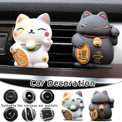 Милый Lucky Cat автомобильный освежитель воздуха на выходе вентиляционное отверстие зажим для духов диффузор для ароматов смола авто аксессуары для интерьера без аромата