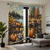 2 шт. HD наружная осенняя речная кромка тыква фрукт декоративная занавеска Желтая завязка цифровая печать занавеска украшение дома стиль d
