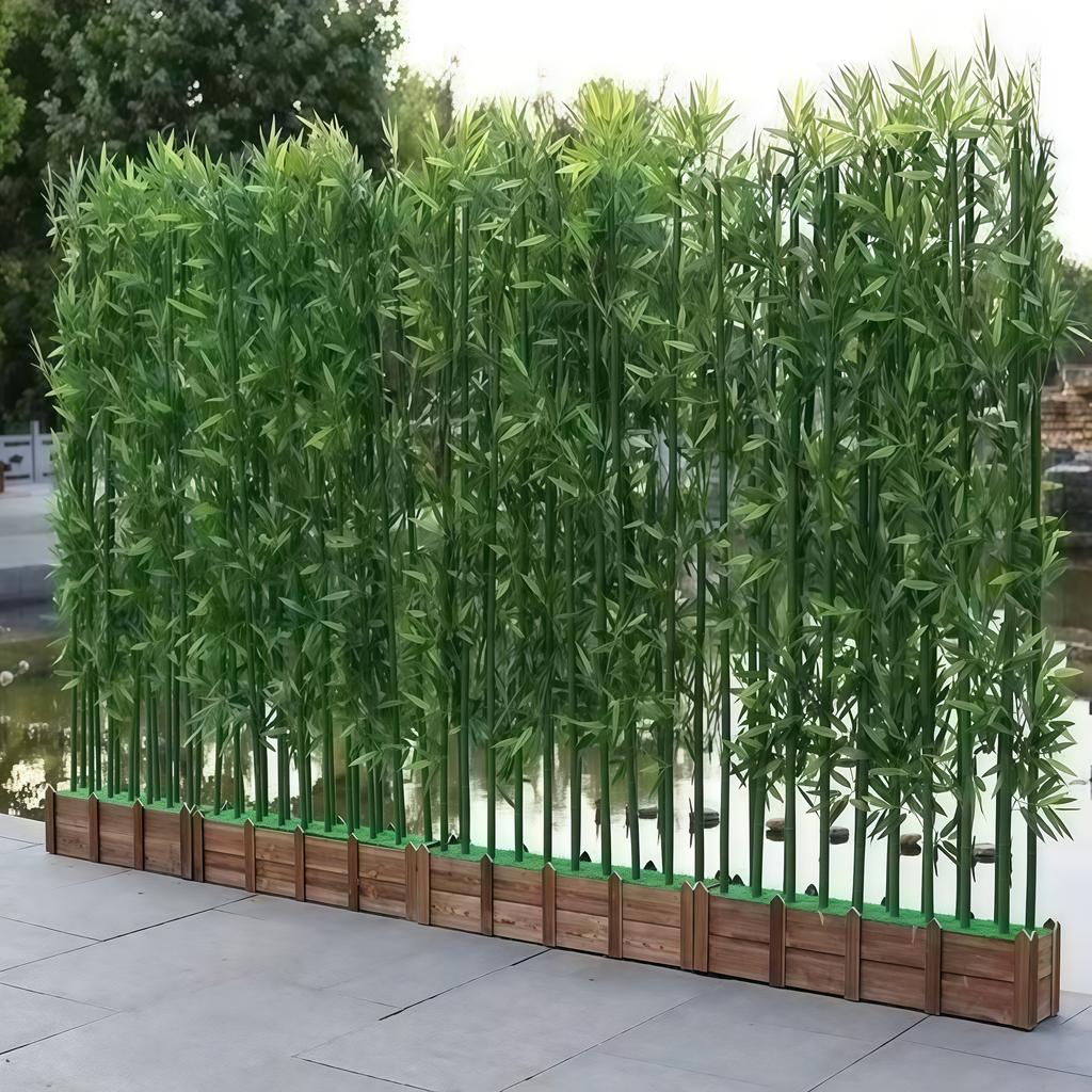 6 шт. Имитация бамбука, комнатное украшение, густой пластиковый искусственный бамбук, перегородка, уличный искусственный бамбук, имитация растения, ландшафтный дизайн
