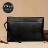 Clutch Second Genuine Leather Large Top Leather [Mandiva] Bag, Bag, Men's, Wedding, Handbag, Capacity, (Black 02)