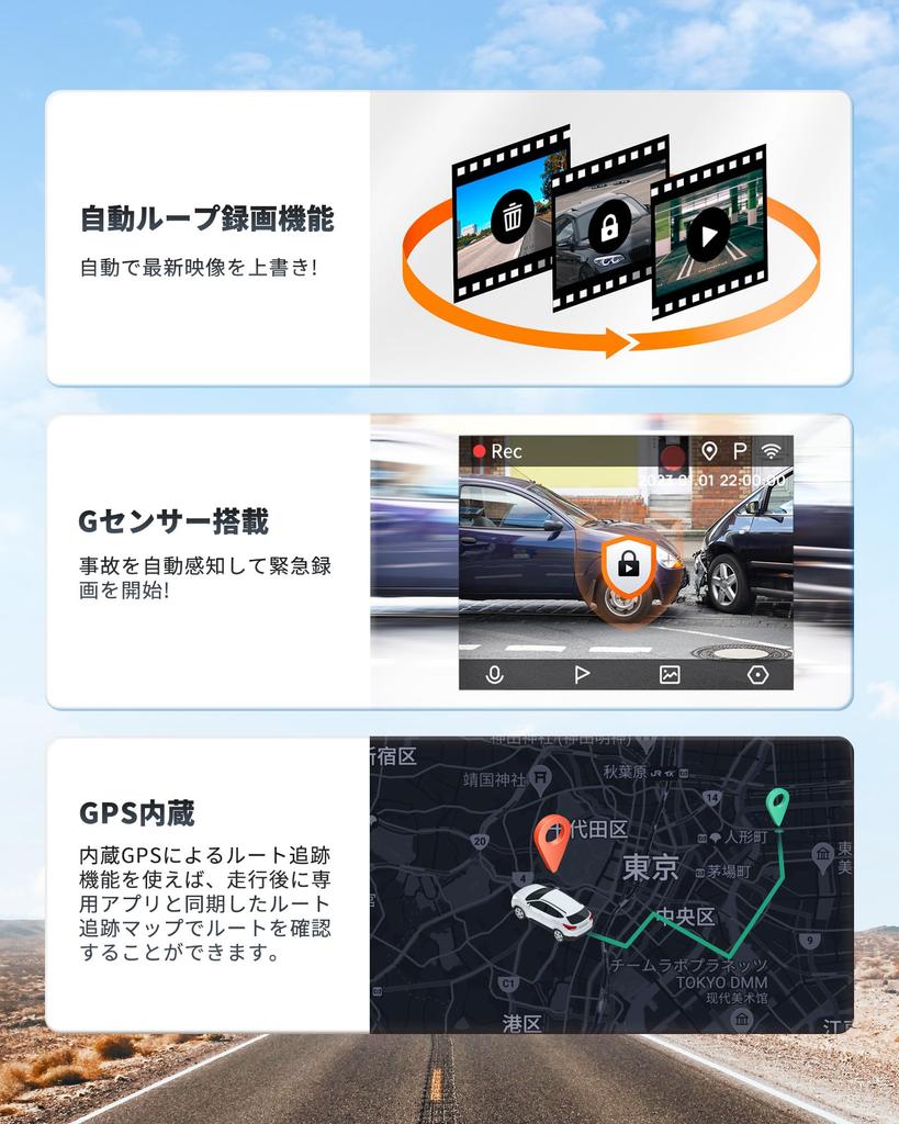 Регистратор дисковода 70mai Регистратор дисковода Передние и задние камеры Датчик SONY IMX335 Компактный 5 миллионов пикселей 1944P UHD Оснащен поддержкой безопасного вождения