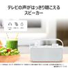Toshiba AUREX Wireless Speaker for Clear Voice AX-WSD20(W) TVs, White, Mode, Stereo, Water-resistant