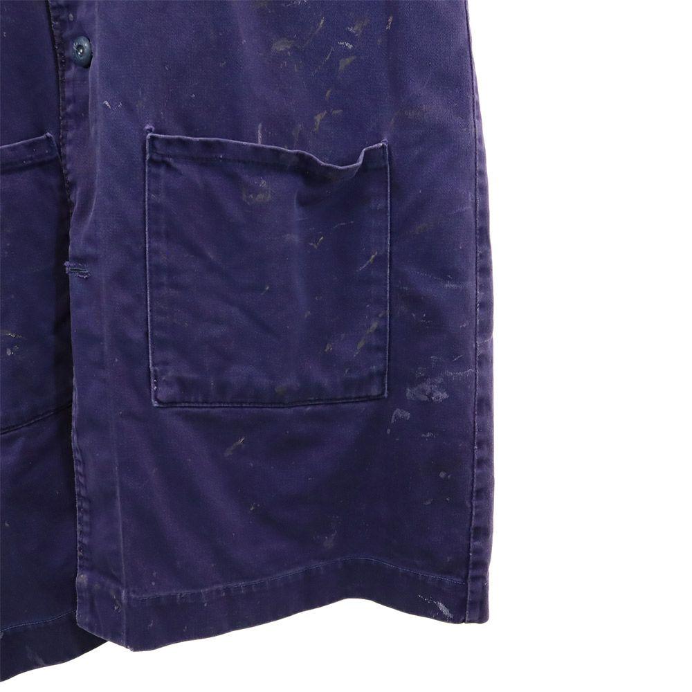 ЕВРО РАБОТА 80-х винтажное рабочее пальто Честерфилд L Темно-синий Мужское Б/У