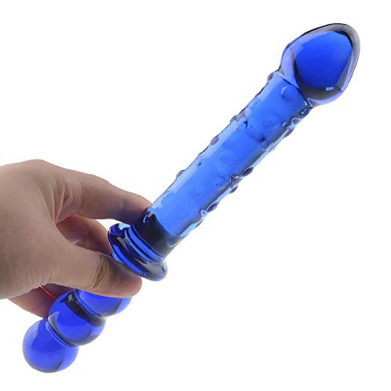 Стеклянная пробка для пениса, двухголовый водонепроницаемый секс-вагинальный массажер для взрослых, фаллоимитатор, анальная игрушка, анальные игрушки, стекло
