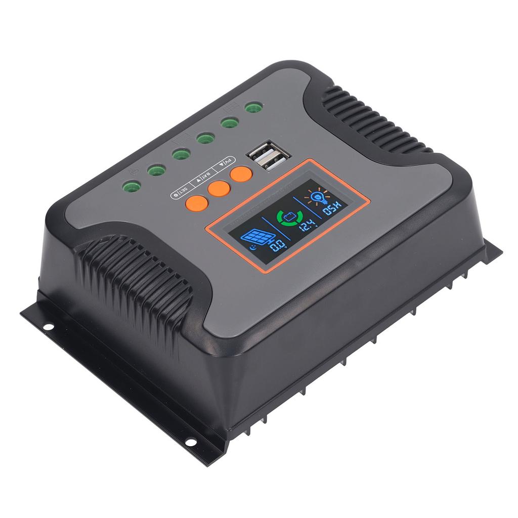 ШИМ-контроллер солнечной зарядки 80A 12V 24V 36V 48V двойной USB порт ЖК-дисплей для зарядки аккумулятора