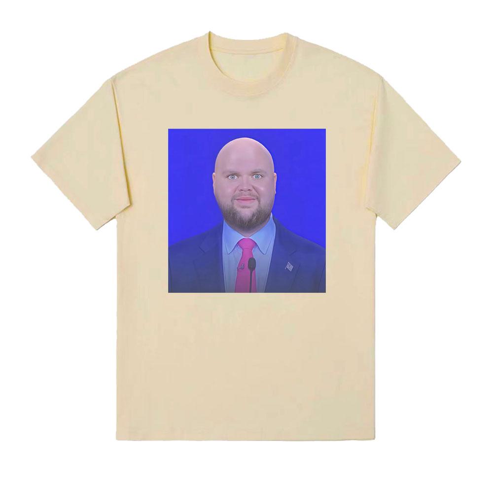 JD Vance Meme Bald Baby Face Funny Tee Shirt Men Women Fashion Humor Gothic Oversized T Shirt Cotton Casual Short Sleeve T-shirt