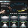 1-5 шт. мощный светодиодный индукционный налобный фонарь XPG+COB Zoom Head Flashlight USB перезаряжаемый кемпинговый рыболовный поисковый фонарь