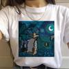 90s Vintage Tshirt Fashion Top Tees Female Vincent Van Gogh Harajuku Aesthetic T Shirts Women Oil Painting Ullzang Funny T-shirt