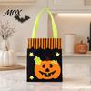 Reinforced Handle Candy Totes Halloween Bag, Cute Pumpkin Ghost Tote for Kids, Spooky Pattern Gift Bags Cartoon Treat Bag Party, Trick or Favor Stiff