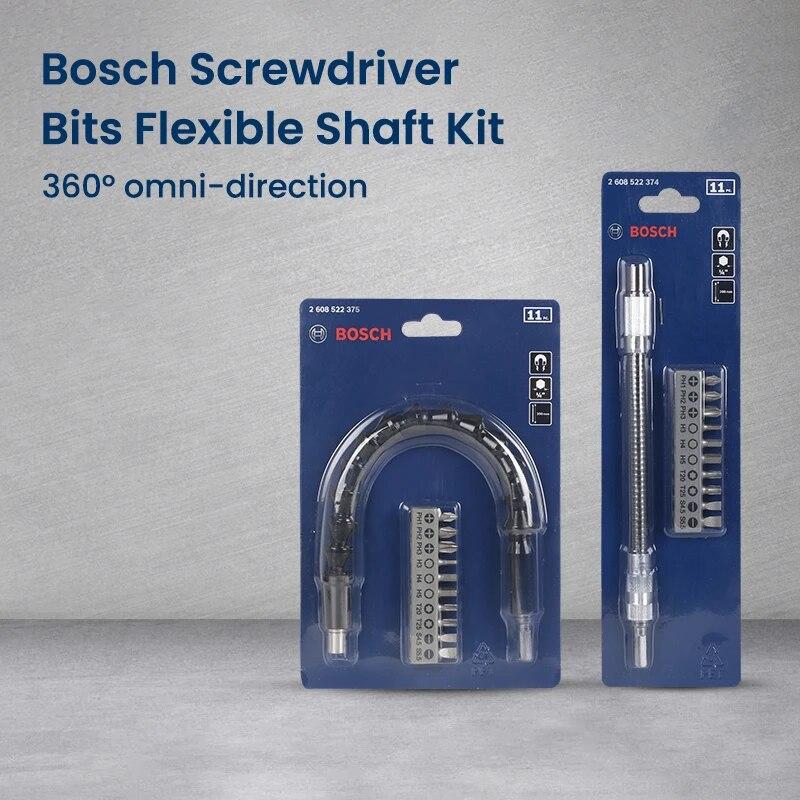 Bosch Professional Screwdriver Bit Flexible Shaft 11Pcs Kit 200mm 300mm Screwdriver Bits Flexible Shaft Kit 360°Omni-direction 11Pcs Kit