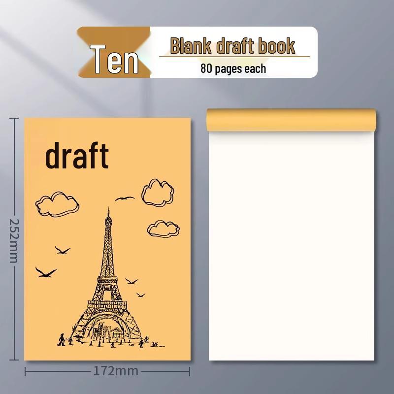 Непромокаемый блокнот для математики - Утолщенный пустой альбом для рисования для учащихся средней и старшей школы