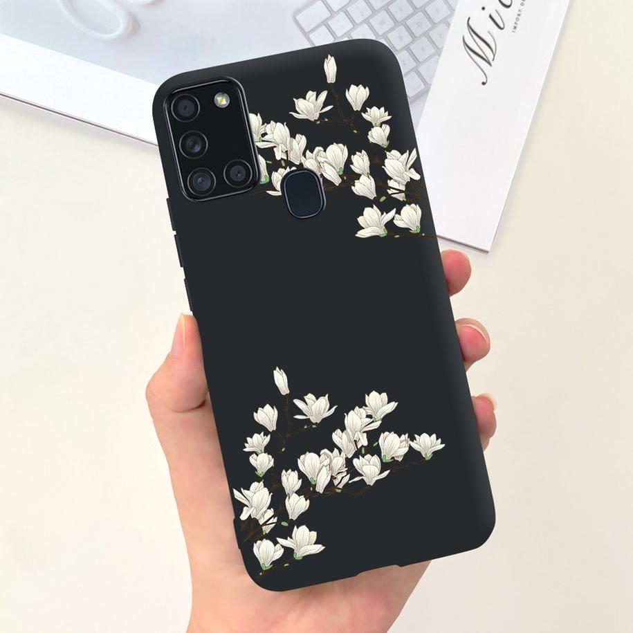 Чехол для Samsung A21S SM-A217F A 21S Задняя крышка Модный Цветочный Мультяшный Мягкий Силиконовый ТПУ Чехол для Телефона Для Samsung Galaxy A21s Capa