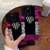 Модный фиолетовый леопардовый силиконовый чехол с сердечком для iPhone 13 11 12 14 15 Pro Max Mini SE 7 8 Plus X XS XR противоударный полный чехол