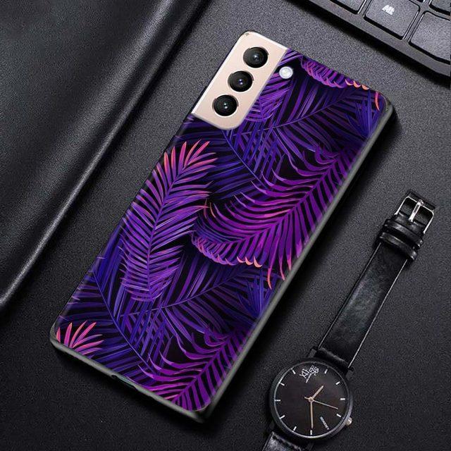 Чехол для Samsung Galaxy S21 S20 S10 S9 S8 Plus Ultra 5g S10lite S10e S7edge S20 S21 Fe, винтажный чехол с банановым листом и цветком