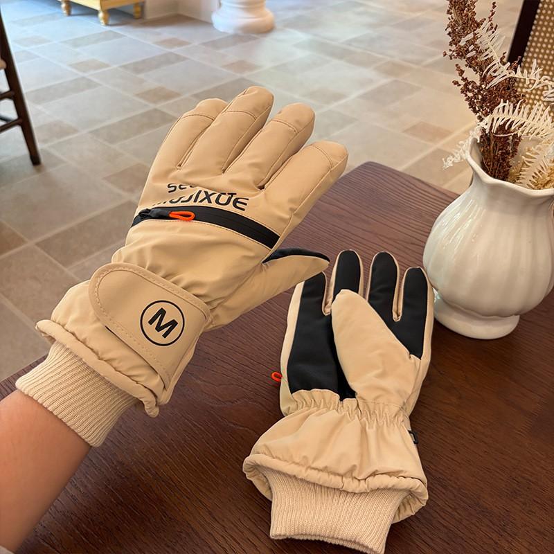 Warm Waterproof Ski Gloves Men Women Fleece Lined Touchscreen Non-Slip Winter Outdoor Cycling