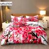 Комплект постельного белья с натуральными цветами, комплект пододеяльников, комплект постельного белья с 3D-печатью, комплект постельного белья размера «queen size», модный дизайн