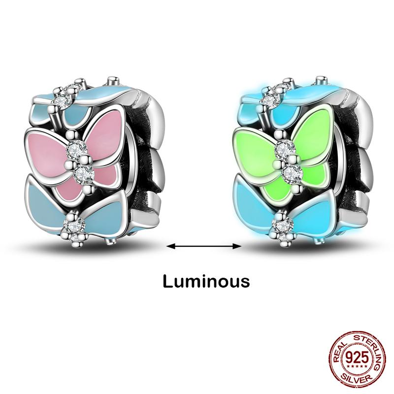 Copper Glow In The Dark Firefly Honeybee Star Charms Beads Fit Qikaola Original Bracelets Fine Diy Jewelry Gift