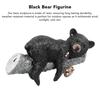 Фигурка черного медведя из смолы, забавная милая изысканная художественная статуя животного для украшения сада и двора