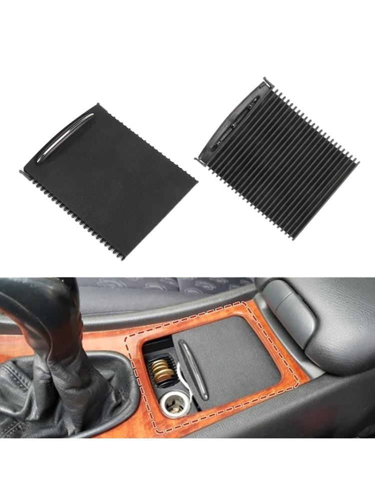 Car Center Console Sliding Shutters for C-Class W203 Cup Holder Roller Blind Cover Car Interior Accessories 2036800123