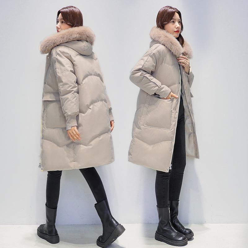 New Winter Down Jacket for Women, Long Korean Style, Stylish, Versatile, Loose, Thickened and Warm Jacket