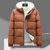 Men's Light Luxury Sports and Casual Hooded Down Cotton Coat Men's Autumn and Winter New Thickened Warm Cotton Coat Coat Cotton Coat