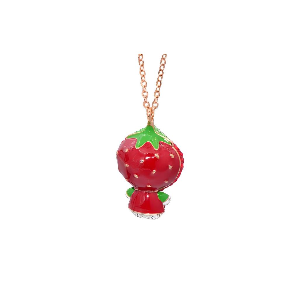 Swarovski Ожерелье Hello Kitty с клубникой для женщин, разноцветное 5374364