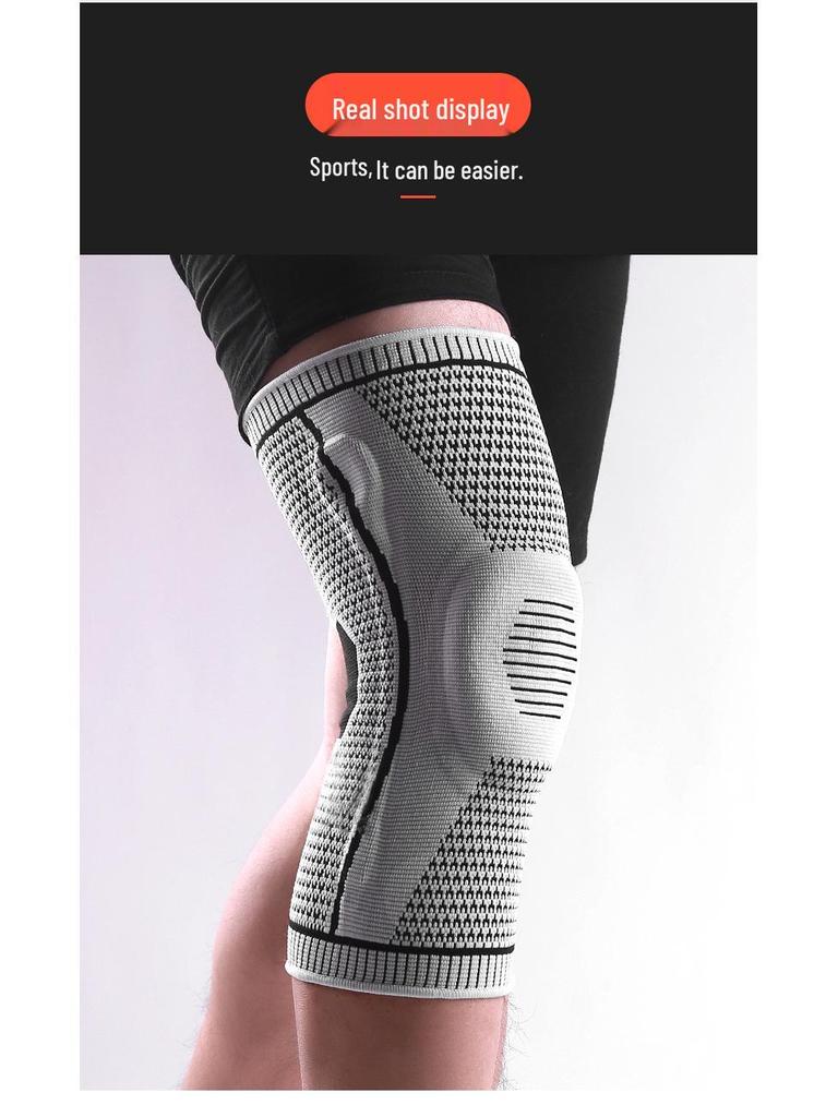 Breathable Silicone Compression Knee Pads for Outdoor Sports and Activities