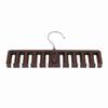 10 Slot Tie Belt Scarf Rack Organizer Sturdy Plastic Closet Wardrobe Space Saver Brown