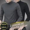 Men's Modal Half-Turtleneck Long-Sleeve T-Shirts (2-Pack) – Spring/Autumn Lightweight Mid-Neck Clearance