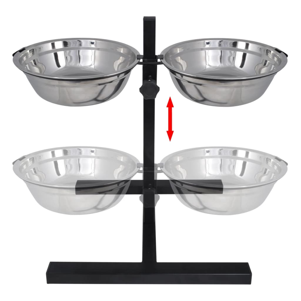 Regulowany Zestaw Do Karmienia Zwierząt 2 X 4,1L