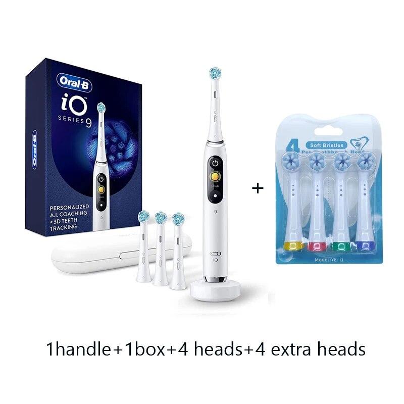 Электрическая зубная щетка Oral B io9 plus Модернизированная электрическая зубная щетка iO9 для взрослых Pro-Health Dental Precision Clean Мягкая щетка Сменный блок