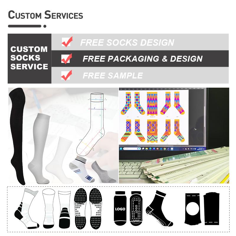 New High Quality 100% Cotton Sports Crew Socks White with Custom Embroidery Knitted Digital Printing