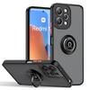 Матовый бронированный жесткий ПК чехол для Xiaomi Redmi 12 4G 5G Автомобильный магнитный держатель Кольцо Подставка Чехол для телефона для Redmi12 Ударопрочный Funda