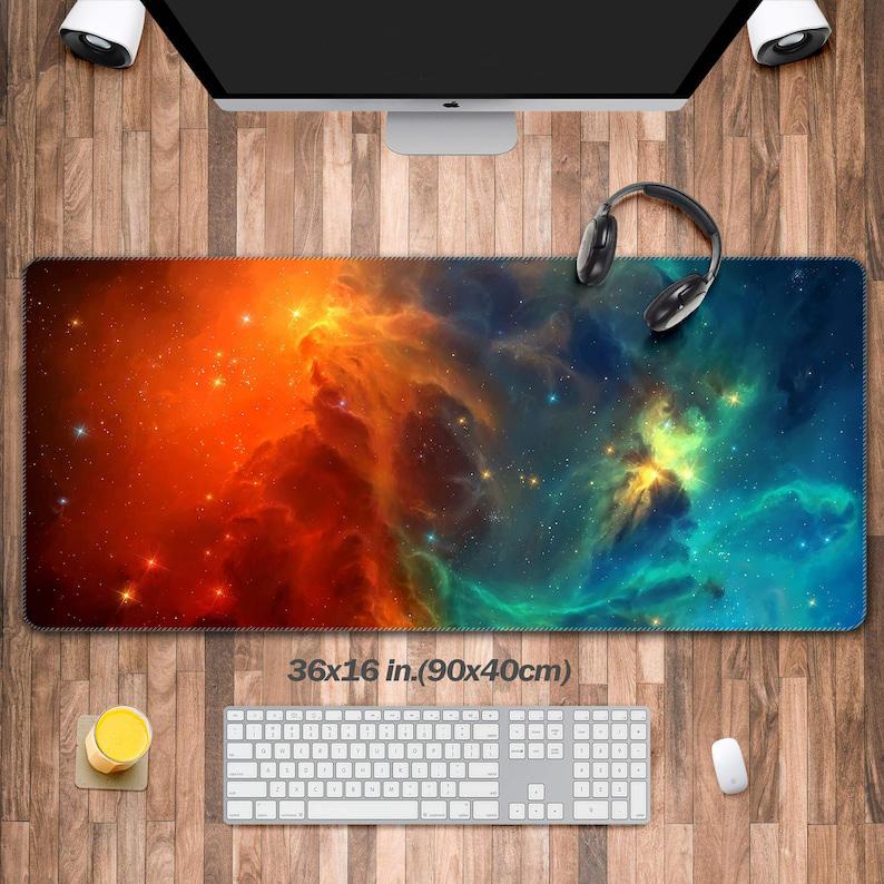 Nebula Desktop Computer Mat Milky Way Spiral Galaxy Xxl Astronomy Gaming Mouse Pad Space Aesthetics Solar System Universe